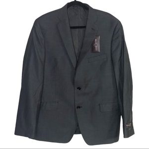 Black Brown 1826 Zignone Super 120’s Gray Suit Jacket New With Tags